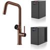 GESSI miscelatore rubinetto da cucina 60721 708 Copper Brushed VITA Collection con unità CALDO e FREDDO - 60721-708+60806+60802