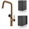 GESSI miscelatore rubinetto da cucina 60721 726 Warm Bronze Brushed VITA Collection con unità CALDO e FREDDO - 60721-726+60806+60802