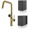GESSI miscelatore rubinetto da cucina 60721 727 Brass Brushed VITA Collection con unità CALDO e FREDDO - 60721-727+60806+60802