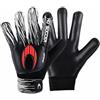 HO Soccer Game Black - Guanti da portiere, unisex, per bambini, nero/rosso, 4
