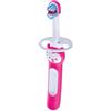 MAM Baby'S Brush Spazzolino Denti Neonato, con Anello di Sicurezza, Testina Piccola e Impugnatura Corta Giusta per Denti da Latte, 6+ Mesi, Rosa