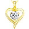 Kuladely Collana Donna 925 Argento Cuore con Moissanite da 1-3 Carati - Collane Regalo con Incisione 'I Love You' per Compleanno, Matrimonio, Anniversario, Gioielli Ideali per Moglie, Fidanzata, Madre, Sorella