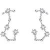 Clearine Orecchini Argento 925 Zircone Oroscopo Zodiaco 12 Costellazione Astrologia Orecchini in fila