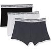 Calvin Klein Trunk 3pk Surge Uomo, Black/White/Turbulence, XL [Amazon Exclusive]