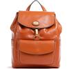 The Bridge Zaino Classico Linea Story in Pelle di Bovino Cognac Liscia Unisex Donna Adulto Spalline Regolabili Chiusura Clip Tasche Esterne