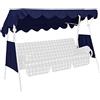 Angerer Tetto del Dondolo 200 x 120 cm qualità polietilene con 2 Parte Laterale Blu