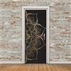 Adesivo Murale 3D Per Porta, Peonia Dorata, 90 X 210 Cm, Decalcomania Autoadesiva, Ecologica, Per Camera Ragazzi E Ragazze - 4