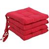Corredocasa Set di 4 Cuscini per Sedia con Lacci a 4 Punti, Imbottiti e Rivestiti in PoliCotone - Design Confortevole, Made in Italy, Coprisedie in Diversi Colori per Cucina Casa o B&B (Bordo')