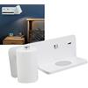 Fafeicy Interfaccia USB per Applique da Parete a LED con Ricarica Wireless per Soggiorno, Camera da Letto, da 85 a 265 V (Bianco Sinistra)