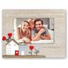 Generico Cornice portafoto in Legno per Foto 10x15 Orizzontale con casetta Cuori e Scritta Love portaritratti da appoggio