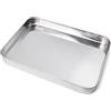 Marrzuplex Teglia da forno rettangolare in acciaio inox Baking Tray, padella per gelatina, padella antiaderente, facile da pulire e lavabile in lavastoviglie, 25 x 30 cm (25 x 30 cm)