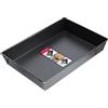 KADAX Calbera rettangolare, teglia da forno in 3 dimensioni, bordi in lamiera alti per torte, pane tostato, cheesecake, brownie, scatola di cura facile, distribuzione del calore (36 x 25,5 cm, nero)