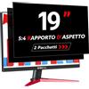 ZOEGAA Confezione da 2 Pellicole Privacy Monitor 19 Pollici per Computer 5:4 - Filtro Privacy Antiriflesso con Protezione Luce Blu per PC, Rimovibile a Doppia Faccia, Protezione Dati a 180°
