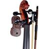 PUNK Appendiabiti da Parete per Violino e Viola - Supporto in Noce Nero Con Gancio per Archetto - Montaggio a Parete per Casa e Studio