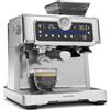 Klarstein GrandPresso Touch - Macchina da Caffè Espresso, 20 Bar, Macinino Integrato, Display Touch, Serbatoio da 2,3L, Acciaio Inox, Funzione Vapore, Senza Capsule, Personalizzazione delle Bevande