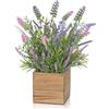 Briful Lavanda artificiale fiori piante artificiali in vaso plastica lavanda fiori artificiali (tipo G#1)