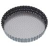 Master Class Kitchen Craft Master Class - Teglia Rotonda da Forno Antiaderente per Cucinare flan/Quiche croccanti e morbide, Colore: Grigio, Grigio, 25 cm