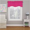 ECLIPSE Kendall Tenda Moderna per Finestra con mantovana smerlata, per Cucina o Bagno, Poliestere, Lampone, 42 x 18