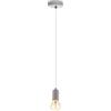 Eglo YORTH-P - Lampadario a sospensione in acciaio, 60 W, colore: grigio pastello