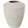 DRW Vaso da tavolo in Ceramica Beige Sabbia Ondulato 30x30x35cm