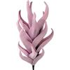 DRW Set di 6 Rami di Foglie Artificiali in Schiuma Eva e Carta Viola 65 cm, Violetto, Medidas: 65cm