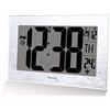 techno line Technoline WS 8018 - Orologio da parete a LED, effetto argento spazzolato, dimensioni: 212 x 140 x 32 mm