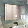 DEGHI Specchio led 120 x 70 cm con lampade a sfera in alluminio oro - Nivis