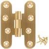 CATTLEYAHQ 2 cerniere per porte, per cassetti, armadietti, cassetti, cerniere lisce e solide, per porte in quercia, lunghezza 60 mm, in ottone