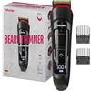 Beurer Regolabarba MN4X Rifinitore lavabile con lama in acciaio inox e rivestimento in titanio con 10 lunghezze di taglio e una regolazione fine a 2 livelli, Display LED con indicatore di carica