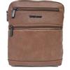 COVERI COLLECTION Borsello Tracolla Regolabile In Ecopelle Verticale Multitasca Grande Capiente Borsa Vintage a Spalla Porta Tablet Zip Art. 4848 Dimensioni 24 X 22 X 3 (MARRONE)