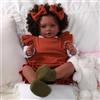 BABESIDE Bambole Reborn Femmina Nera - Bambola Realistica da 20 Pollice 50 cm con Corpo Morbido in Tessuto, Abiti e Accessori Inclusi per Bambini dai 3 Anni in su