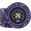 Bullets Playing Cards Carte da gioco Bullets, Janice, fiche da poker in plastica per set di poker, valore 500, diametro 4 cm, peso 11,5 g, confezione da 25