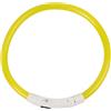 ulafbwur Collare per cani in gomma LED giallo ricaricabile 35 cm