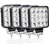 SKYWORLD 4Pcs 3.3 inch 48W LED Work Light, Spot Beam 6000K Square Thin Fog Light for Car Truck Offroad Driving Vehicle Lamp Atvs Utvs Fog Light