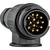AUTOLIGHT 24 Spina per rimorchio con guarnizione, 13 poli, in plastica, 12-24 Volt, contatto a vite secondo ISO 11446