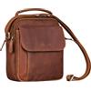 STILORD 'Lior' Elegante Borsa Tracolla Donna Piccola Borsello Uomo Pelle Vera - Borsetta per tablet 8-8,7 pollici - Borsellino Crossbody per Viaggi e Vita Quotidiana, Colore:cognac-marrone