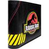 PocketGear Jurassic Adventure Isla Nublar Park T-Rex Emblem Portafoglio Bi-Fold ID & Porta Carte, Nero