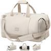 Johnny Urban Borsa da Viaggio Uomo Donna Beige - Milan - Borsa Palestra per Sport, Piscina, Padel, Calcio - Duffel Bag per Scarpe da Viaggio - 35L - Tracolla Regolabile - Idrorepellente