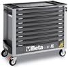 Beta - BW C24SAXL/9-G Cassettiera mobile con nove cassetti, con sistema antiribaltamento, modello lungo - Grigio