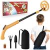 iTayga Metal Detector per bambini, rilevatore di metallo ad alta precisione con display LCD, rivelatore metallico leggero per bambini con manico regolabile, bobina di ricerca da 6(arancione）