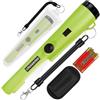 BBjinronjy Metal detector, metal detector pinpointer per ricerca metalli, caccia al tesoro, ricerca a 360° di tesori d'oro con cintura, fondina, LED, accessori per attrezzi impermeabili (Verde chiaro)
