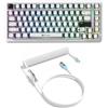 ATTACK SHARK X82PRO HE Tastiera Magnetica Wireless 75% con Attivazione Rapida, Tastiera da Gaming Cablata 8000, Switch Hall Effect a Corsa Regolabile, QWERTY, C01 Cavo Spiralato RGB -Comic