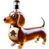 Generico Bottiglia Di Whisky Cane Bassotto, Divertente Bottiglia Di Whisky A Forme Di Bassotto, Bassotti Decanter Decorazione, Decanter Per Vino Rosso Unico Per Gli Amanti Del Whiskey