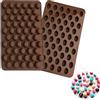 Bustlwor 55 Mini Stampo in Silicone per Chicchi di Caffè, Stampi a Forma di Chicco di Caffè, Stampo per Dessert in Silicone al Cioccolato, per Fare Bomba di Cioccolata Calda, Torte (55 Cavità)