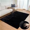 ORINOVA Tappeto Camera da Letto Nero 120x180 cm Salotto Morbido Tappeto Lavabile Scendiletto Moderno Rettangolare