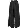 GURU SHOP Pantaloni in cotone boho con vita alta, comodi pantaloni marlene, colore bianco naturale, da donna, in cotone, Nero , 46