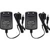 Security-01 Confezione da 2 alimentatori adattatori AC a DC 12V 2A, spina 5,5mm x 2,1mm per telecamera CCTV DVR luci a stringa LED