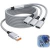 Yewseas Cavo Sdoppiatore USB Tipo B a 3 Porte USB 2.0, 2M Multi US B, Moltiplicatore Porte US B, Hub Splitter 1 Maschio a 3 Femmine per Ricarica e Trasferimento Dati, Compatibile con PC, Mac, Auto, PS5, PS4