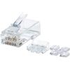 INTELLINET NETWORK SOLUTIONS Intellinet Confezione da 80 connettori modulari Cat6A RJ45 Pro Line (UTP, 3 punti, per contatti placcati in oro 50 µ), trasparente