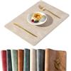 univo colors UnivoColors - Set di 6 tovagliette all'americana in pelle ecologica in poliuretano, resistenti al calore, impermeabili, lavabili e lavabili per decorare feste (beige)
